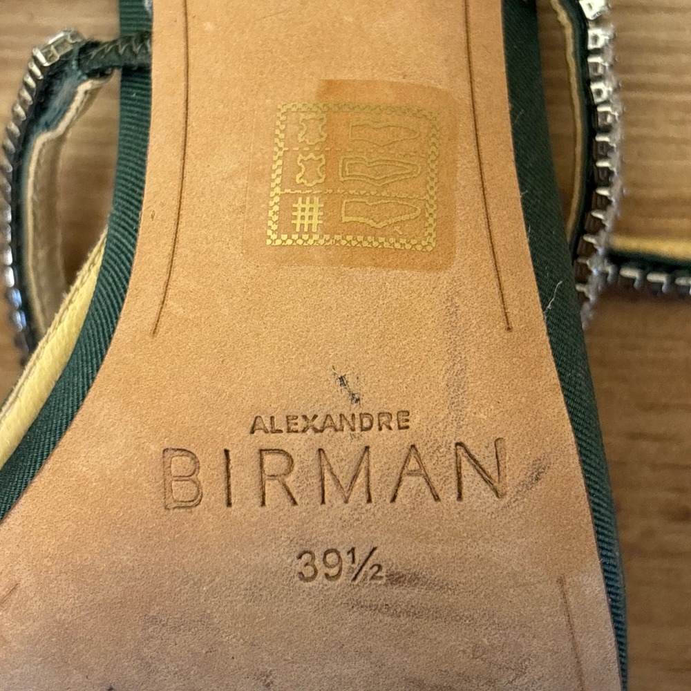 ALEXANDRE BIRMAN Sally Zircone Sandal Heel Emerald Green Women Size 39.5 Formal - Picture 3 of 14